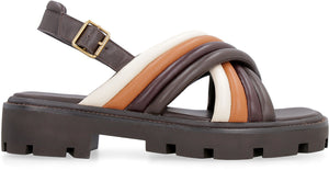 Leather platform sandals-1
